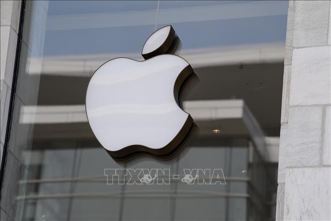 Biểu tượng của Apple ở Washington, DC, Mỹ. Ảnh: AFP/TTXVN