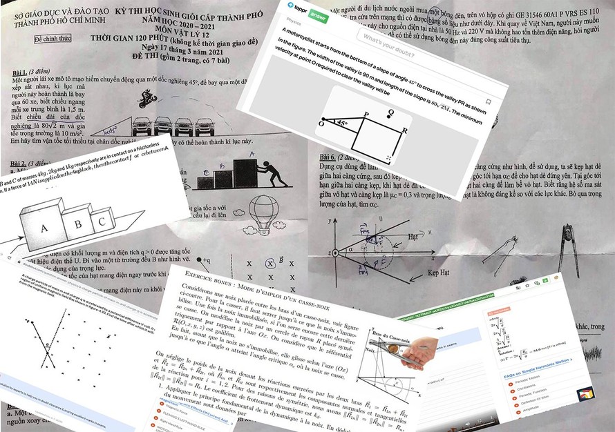 Đề thi học sinh giỏi môn Vật lí sao chép hoàn toàn của nước ngoài.