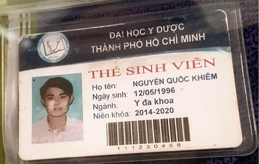 Thẻ sinh viên giả mà Khiêm sử dụng. Ảnh: PLO