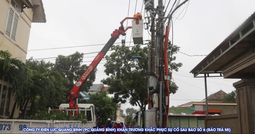 Tập đoàn Điện lực Việt Nam khẩn trương khắc phục hậu quả bão số 6