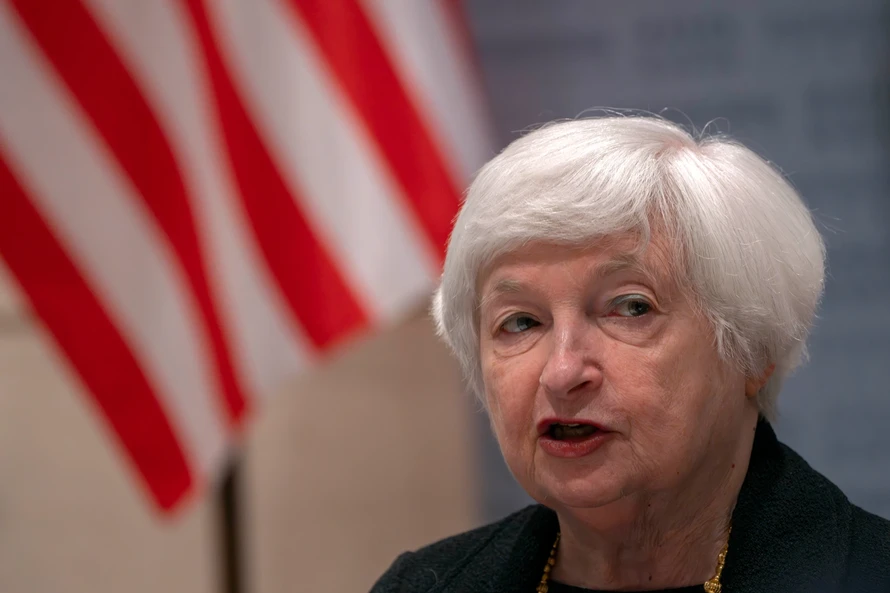 Bộ trưởng Tài chính Mỹ Janet Yellen. Ảnh: AP.