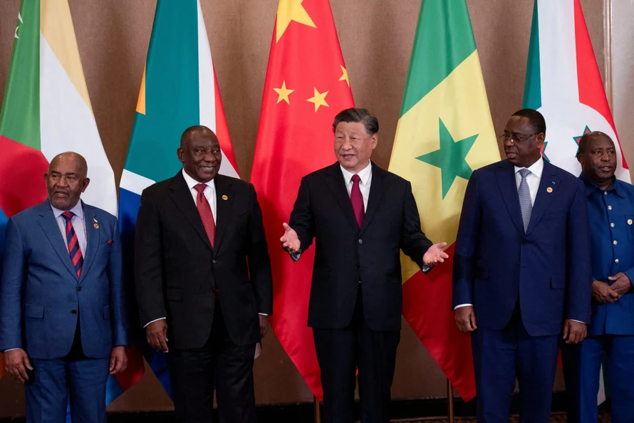 Chủ tịch Trung Quốc Tập Cận Bình tại Đối thoại các nhà lãnh đạo châu Phi - Trung Quốc ở thành phố Johannesburg, Nam Phi ngày 24/8/2023. Ảnh: CNBC.