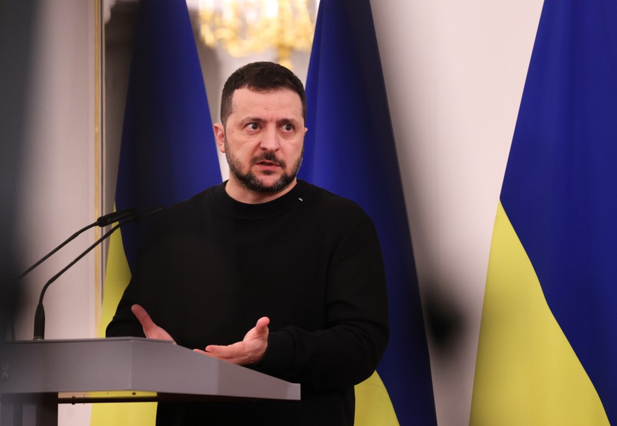 Tổng thống Ukraine Volodymyr Zelensky. Ảnh: Bloomberg.