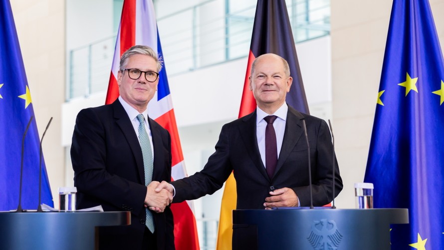 Thủ tướng Anh Keir Starmer và Thủ tướng Đức Olaf Scholz.