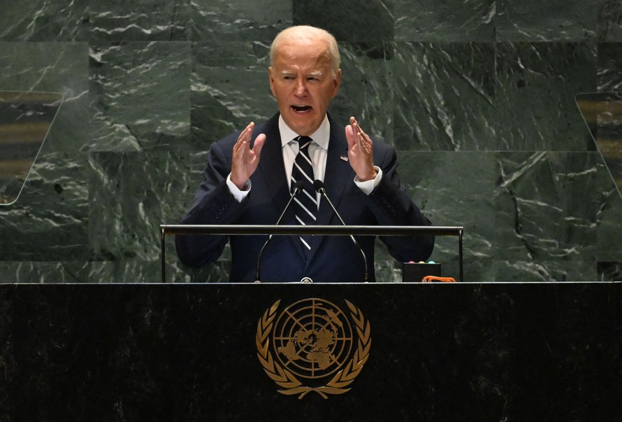 Tổng thống Mỹ Joe Biden phát biểu tại Khóa họp lần thứ 79 Đại hội đồng LHQ ở New York, Mỹ ngày 24/9.