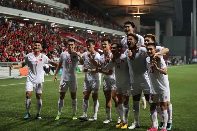 Chiến thắng 2-0 ngay trên sân đối phương "mở toang" cánh cửa vào chung kết AFF Cup với Đội tuyển Việt Nam. Ảnh: VFF.