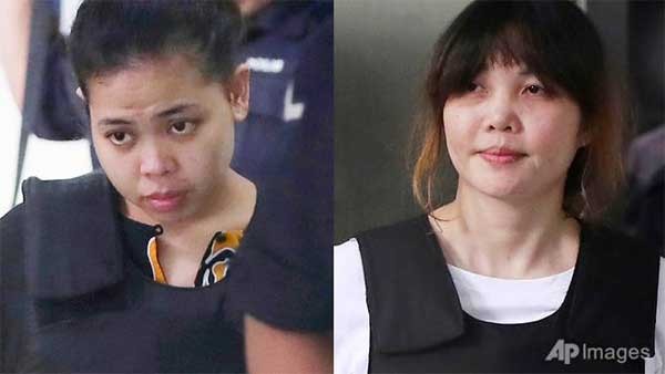 Đoàn Thị Hương và nghi phạm Malaysia trong vụ ám sát Kim Jong Nam