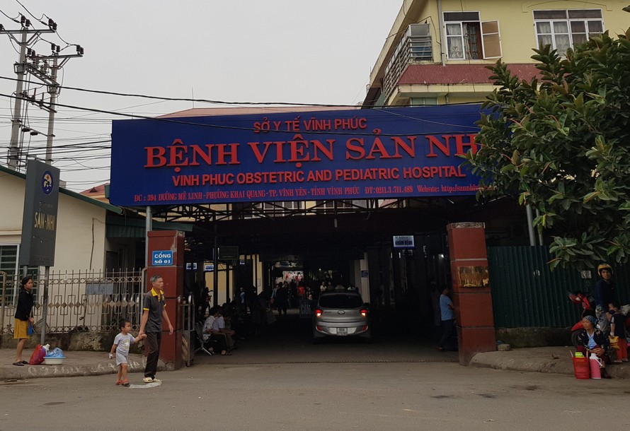 Bệnh viện Sản-Nhi tỉnh Vĩnh Phúc nơi xảy ra sự việc 