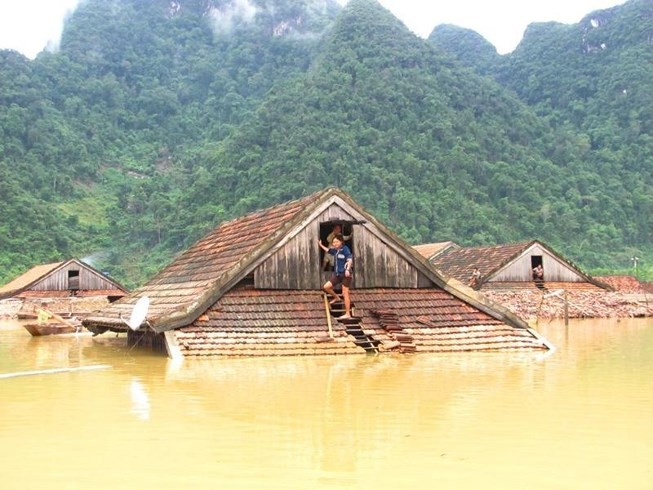 Sông Ngàn Phố ở mức đỉnh, cảnh báo lũ trên diện rộng