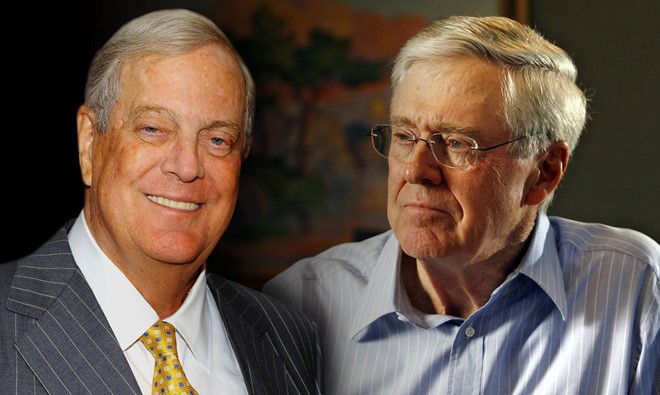 Tỷ phú David Koch (trái) và Charles Koch là một trong số những nhân vật có tầm ảnh hưởng nhất nước Mỹ.