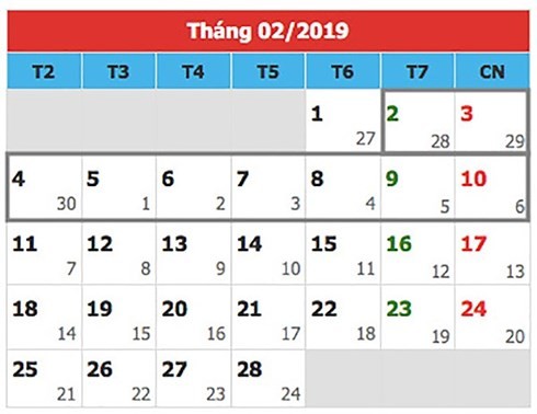 Nghỉ tết nguyên đán 2019: 9 ngày, nhiều hay ít?