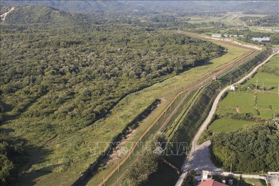 Quang cảnh khu phi quân sự hóa (DMZ) ở biên giới hai miền Triều Tiên