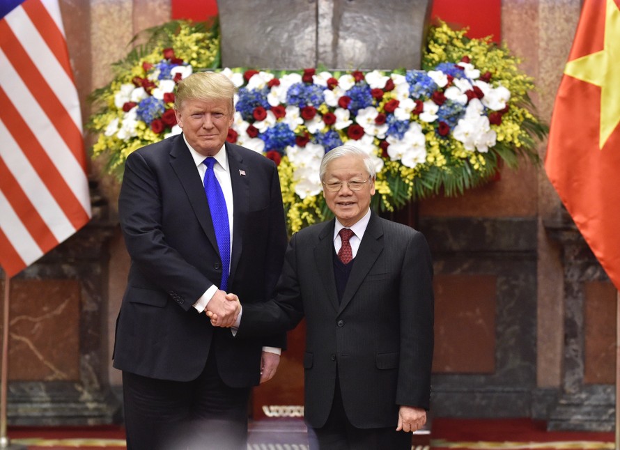 Tổng Bí thư, Chủ tịch nước Nguyễn Phú Trọng tiếp Tổng thống Donald Trump