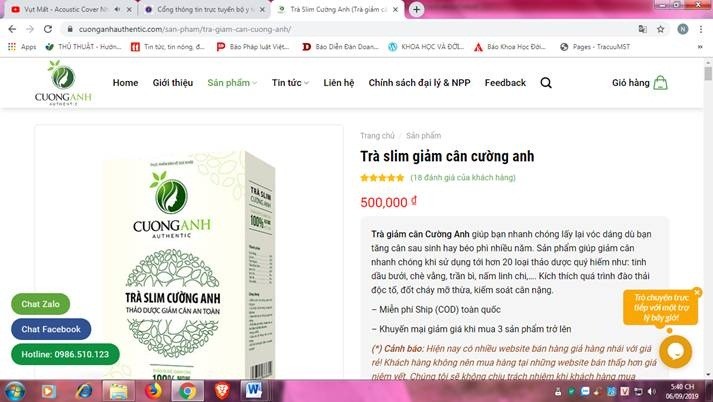 Sản phẩm TPCN liên tục được đăng tràn lan trên các trang mạng, tuy nhiên, chính công ty lại “chối đây đẩy” việc quảng cáo này.