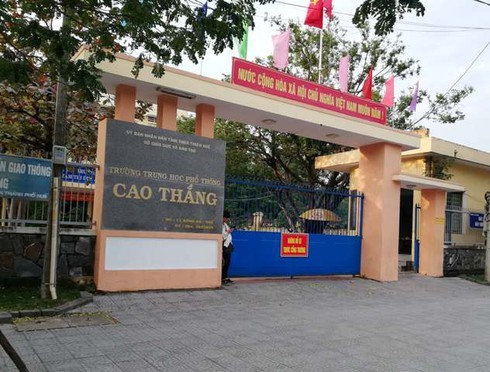 Trường THPT Cao Thắng (TP Huế), nơi thầy giáo Nguyễn Thanh H. đang giảng dạy.