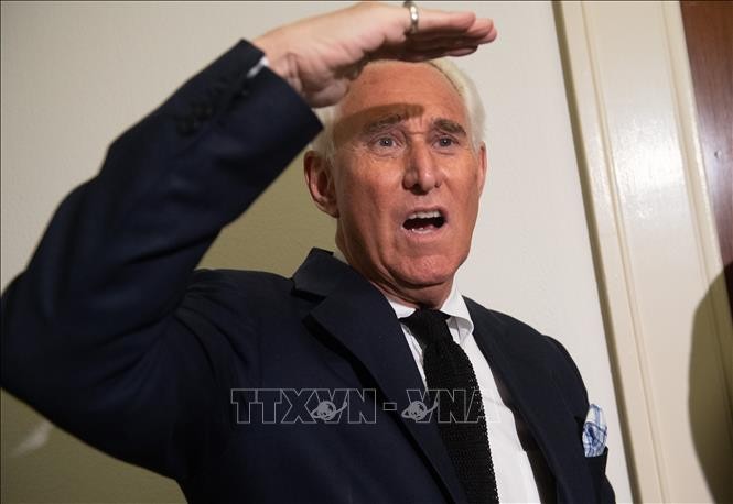 Ông Roger Stone tại một phiên điều trần của Ủy ban Tư pháp Hạ viện Mỹ ở Washington, DC, Mỹ ngày 11/12/2018. Ảnh: AFP/TTXVN