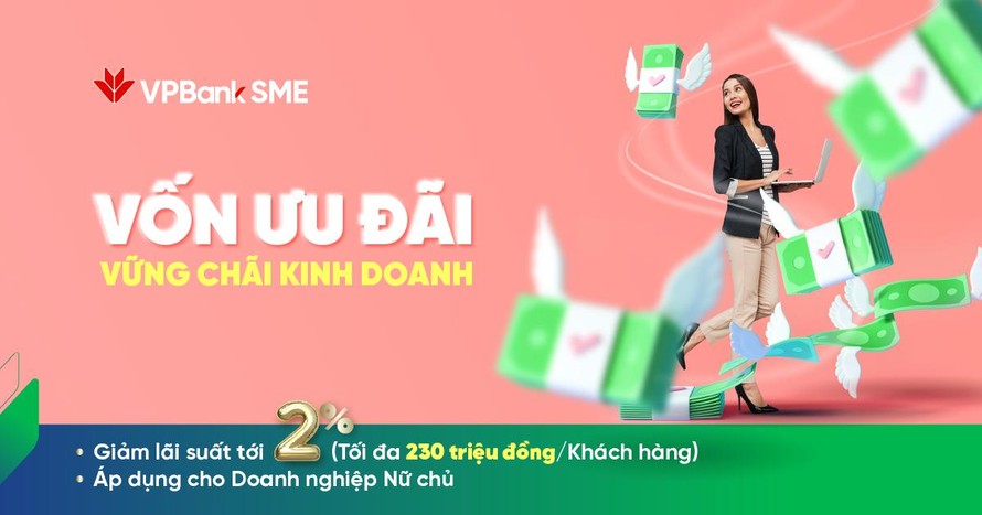 VPBank giảm lãi suất, tăng ưu đãi cho doanh nghiệp có phụ nữ làm chủ