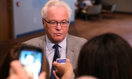 Đại sứ Nga tại Liên Hợp Quốc Vitaly Churkin. Ảnh: RT.