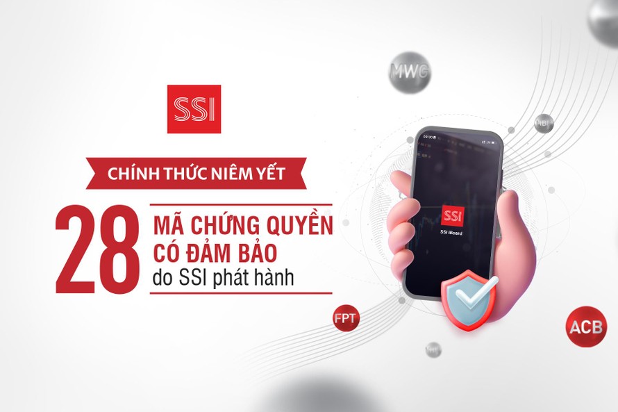 Chính thức niêm yết 28 mã chứng quyền mới do SSI phát hành