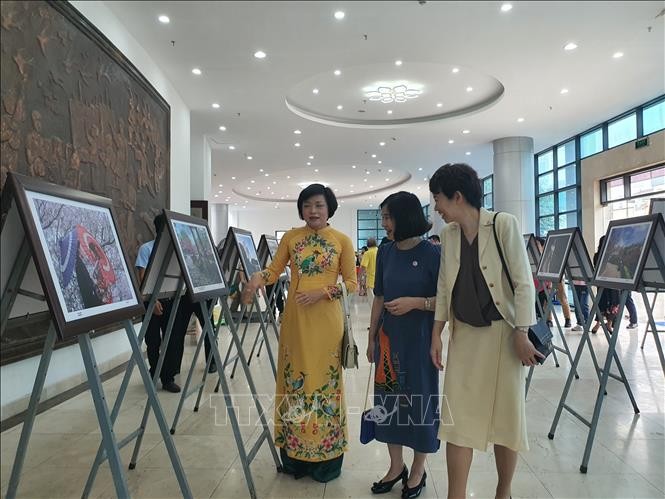 Các đại biểu tham quan Triển lãm ảnh "Việt Nam - Nhật Bản qua ống kính 4B". 