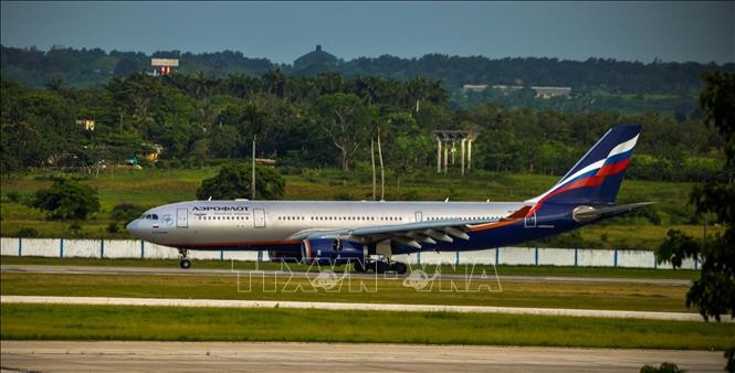 Máy bay của hãng hàng không Nga Aeroflot. Ảnh tư liệu: AFP/TTXVN