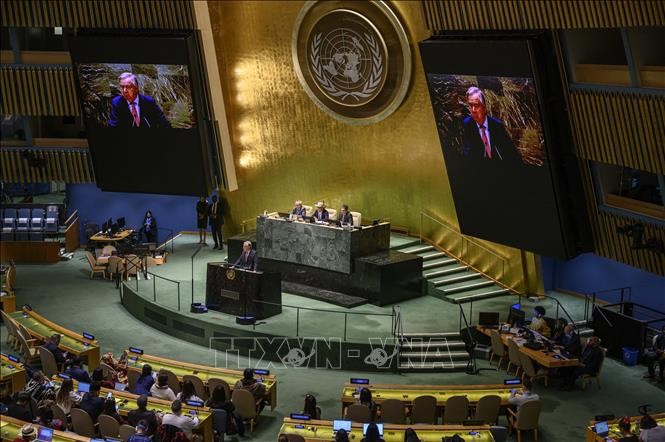 Một phiên họp của Đại hội đồng LHQ ở New York, Mỹ. Ảnh tư liệu: AFP