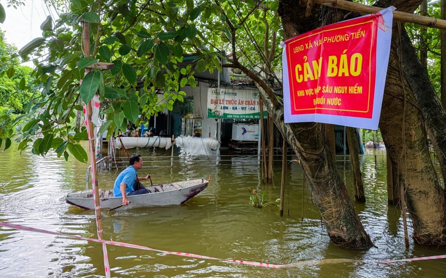 Báo động lũ trên sông Tích, cảnh báo lũ trên sông Bùi tại Hà Nội