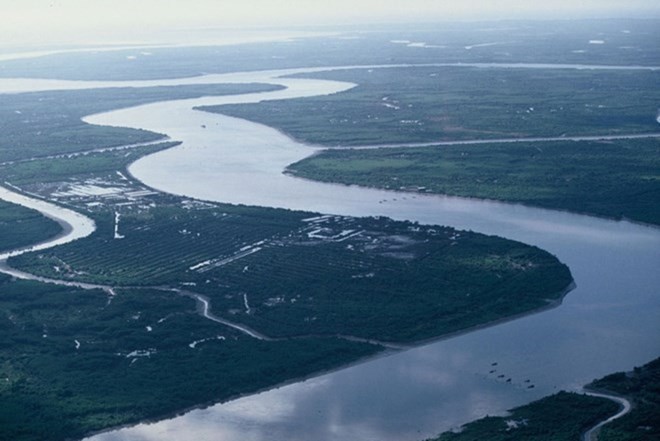 Đoạn sông Mekong chảy trên lãnh thổ Việt Nam. (Nguồn: WWF)