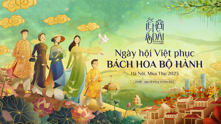 Sự kiện diễu hành Việt phục "Bách Hoa Bộ hành" quay trở lại Thủ đô