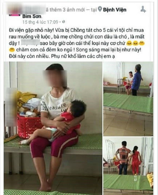 Dân mạng phẫn nộ chỉ vì mớ rau muống chồng tát vợ 5 cái liên tiếp