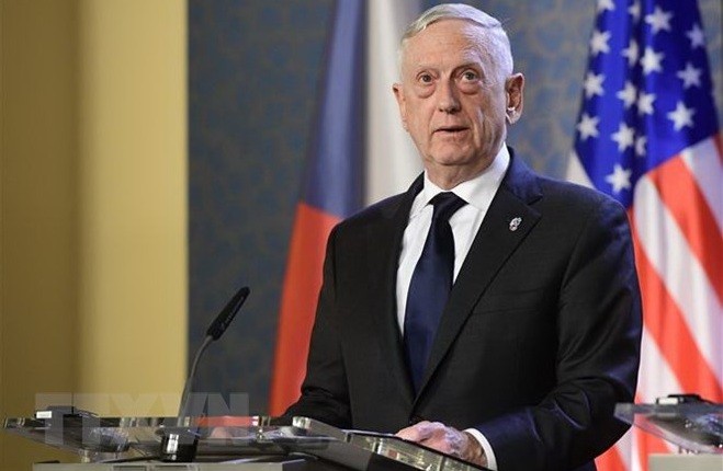 Bộ trưởng Quốc phòng Mỹ James Mattis. (Nguồn: AFP/TTXVN)