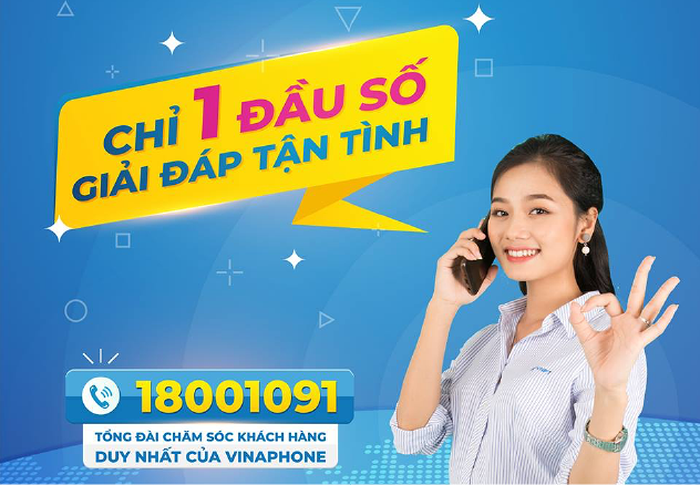 VinaPhone có tổng đài chăm sóc khách hàng duy nhất 18001091