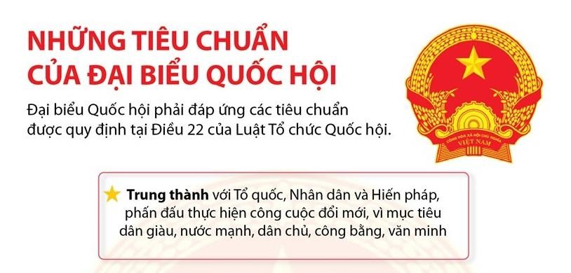 [Infographics] Đại biểu Quốc hội phải đáp ứng những tiêu chuẩn nào?