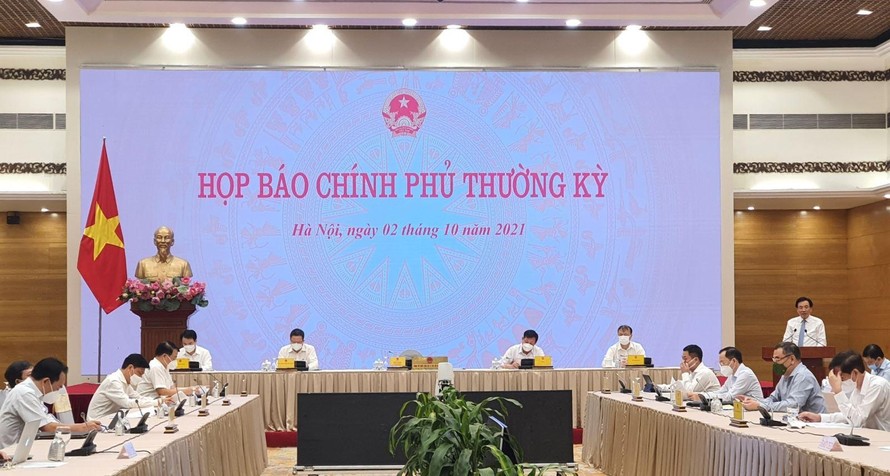 Quang cảnh cuộc họp báo.