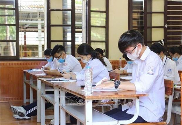 Thí sinh dự tốt nghiệp trung học phổ thông. (Ảnh: TTXVN)