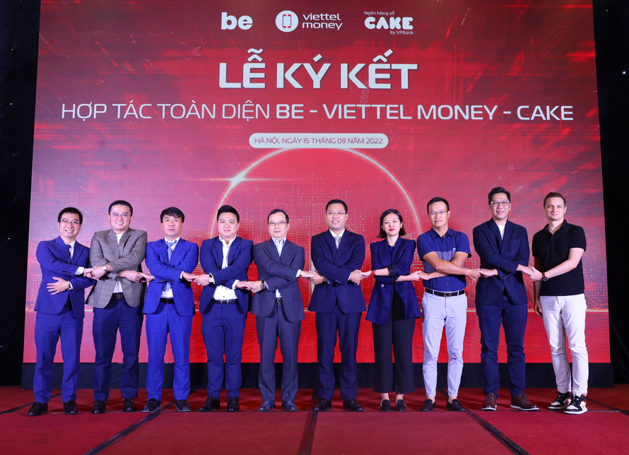 Viettel Money hợp tác toàn diện với Ngân hàng số Cake by VPBank và Nền tảng tiêu dùng đa dịch vụ Be