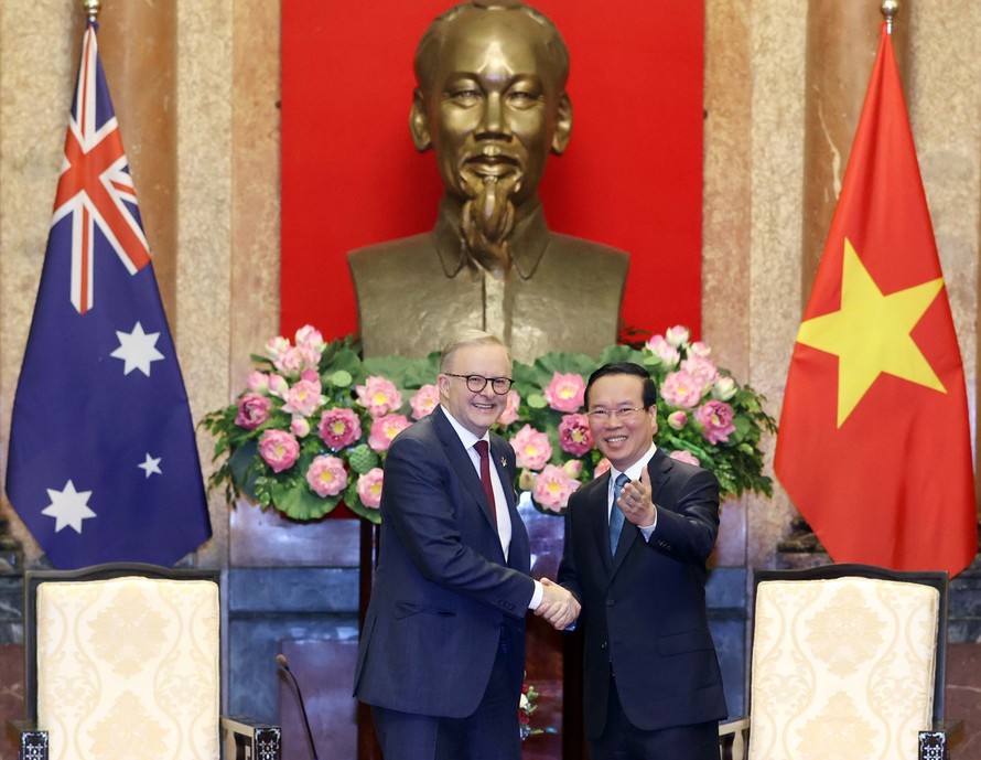 Chủ tịch nước Võ Văn Thưởng và Thủ tướng Australia Anthony Albanese.