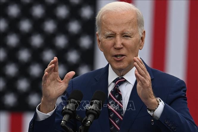 Tổng thống Mỹ Joe Biden phát biểu tại Durham, Bắc Carolina. Ảnh tư liệu: AFP/TTXVN