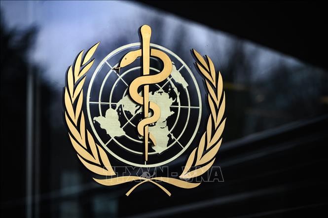 Biểu tượng của Tổ chức Y tế thế giới (WHO) ở Geneva, Thụỵ Sĩ. Ảnh: AFP/TTXVN