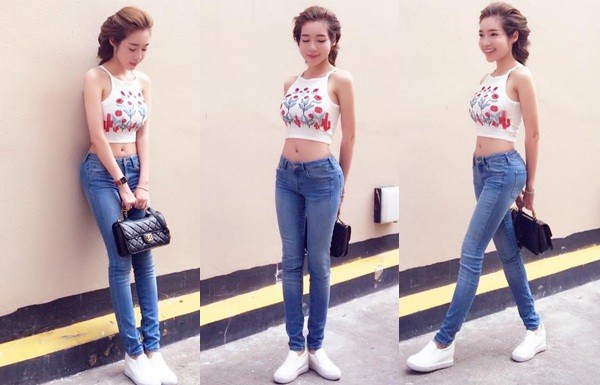 'Gái 2 con' Elly Trần diện áo crop top khoe 3 vòng bốc lửa