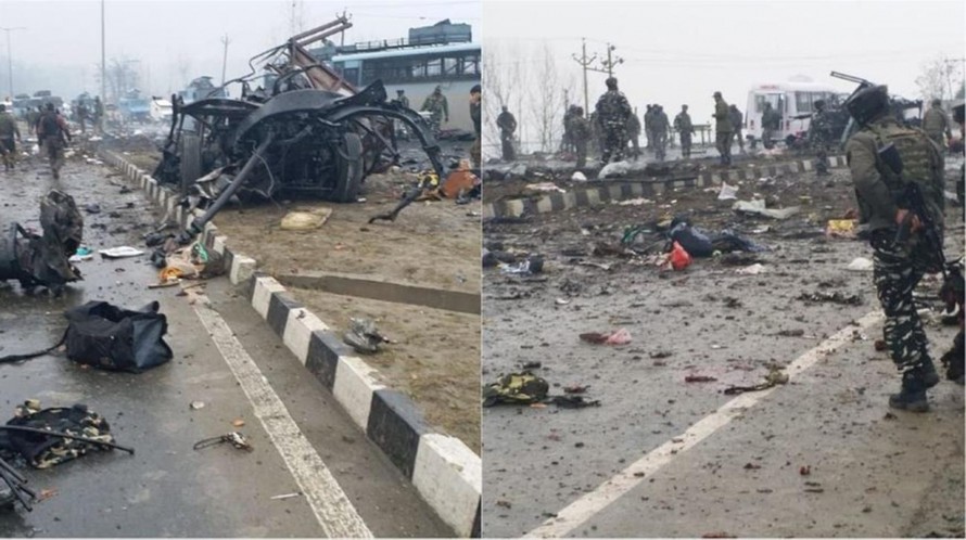 Hiện trường vụ tấn công ở Jammu và Kashmir . (Nguồn: thedailystar.net)