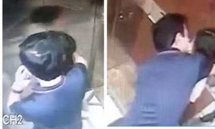 Nguyễn Hữu Linh trước đó đã thừa nhận ôm hôn bé gái hai lần trong tháng máy. Ảnh: Cắt từ clip