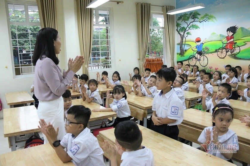 Học sinh lớp 1 sẽ hoàn thành nhiệm vụ học tập ngay tại lớp học.