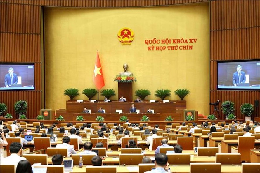 Toàn cảnh phiên họp Quốc hội chiều 26/5/2025.