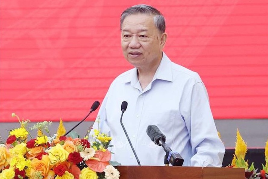 Tổng Bí thư Tô Lâm phát biểu tại cuộc làm việc với Ban Thường vụ Tỉnh ủy Lâm Đồng, Thường trực Tỉnh ủy Bình Thuận và Thường trực Tỉnh ủy Đắk Nông.