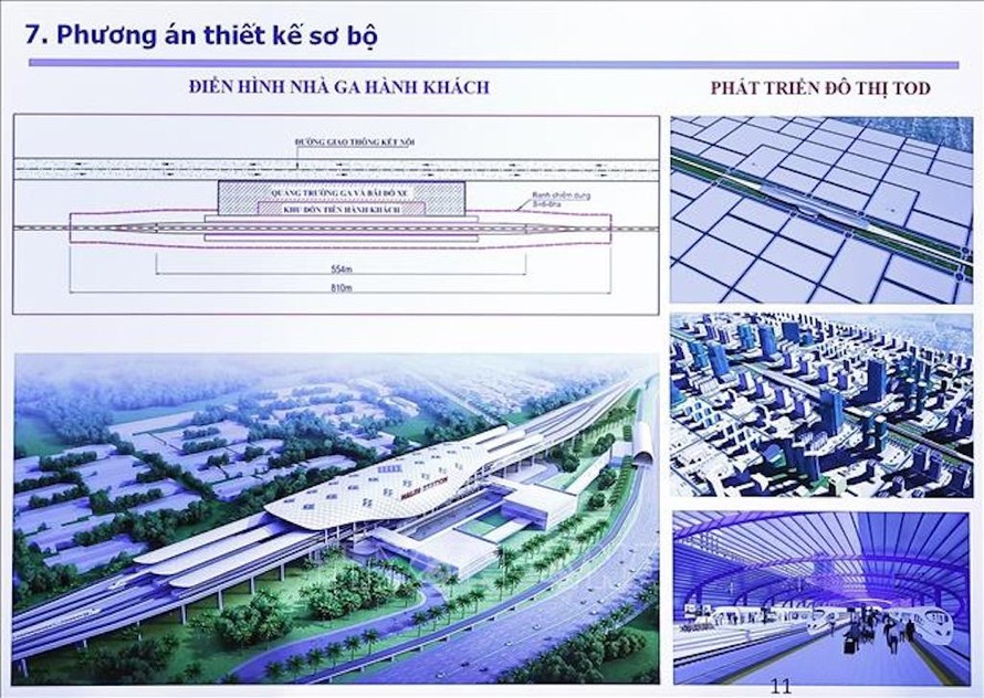 Phương án thiết kế sơ bộ Dự án đường sắt tốc độ cao trên trục Bắc - Nam.