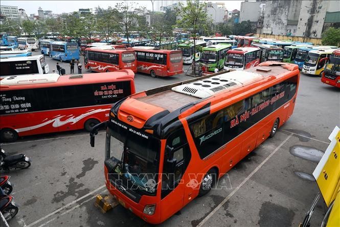 Doanh nghiệp vận tải Hà Nội nếu tăng giá vé phải đăng ký trước 11/1/2023. Ảnh minh họa: Huy Hùng/TTXVN