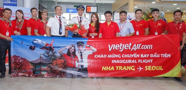 Vietjet tưng bừng khai trương đường bay Nha Trang – Seoul (Hàn Quốc)