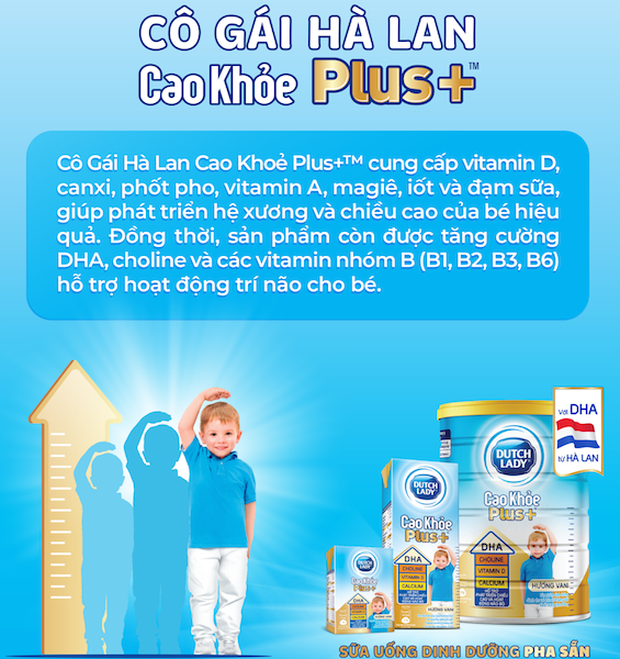 Ra mắt sản phẩm Cô Gái Hà Lan Cao Khoẻ Plus+