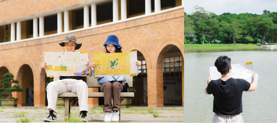 Các bạn trẻ check in các điểm kiến trúc nổi tiếng với bản đồ Art Map.